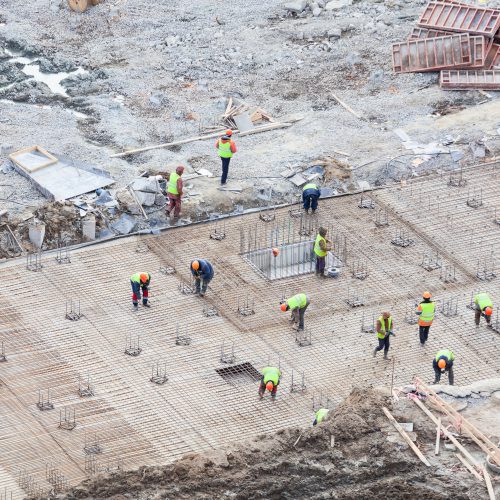 Foundation with working people